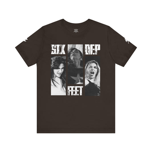 Six Feet Deep The Warning Graphic Tee - Unisex Jersey Short Sleeve Shirt for Alternative Fashion