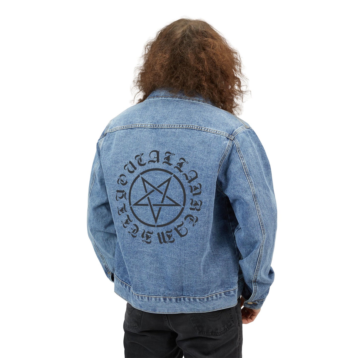 Men's Denim Jacket with Graphic Print - Trendy Casual Wear Hell You Call A Dream